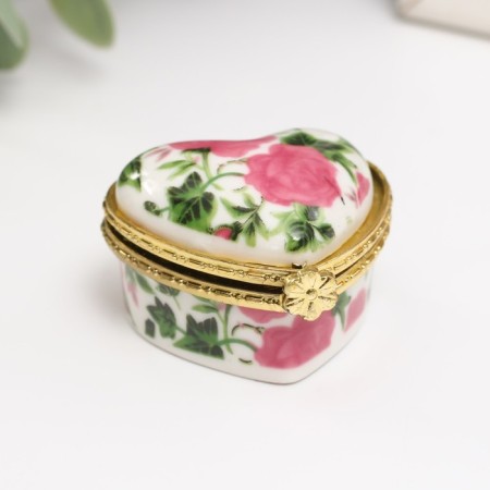 Coramics Coramics Heart "Pink Roses" 4,2x4.7x3 cm-3