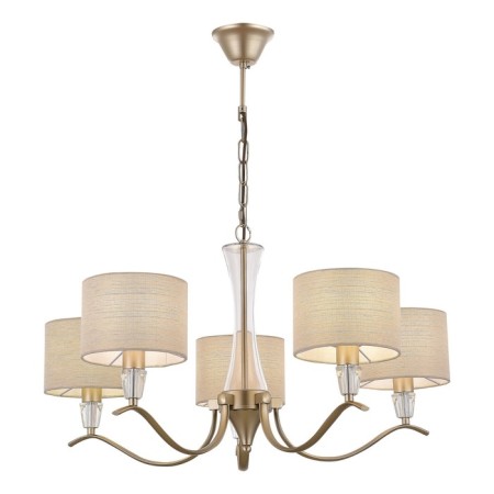 Suspended EVOLUCE lamp. Sle1126-203-05. Cassia. 5x40 watts, E14, 68x68x39 cm, Shampan