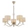 Suspended EVOLUCE lamp. Sle1126-203-05. Cassia. 5x40 watts, E14, 68x68x39 cm, Shampan