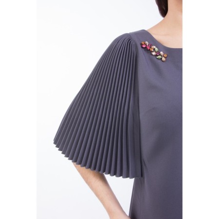 Women's dress, size 42, gray color-2