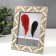 Photo frame plastic 13x18 cm "Golden Indian patterns on gray-beige" 21.5x16.8 cm