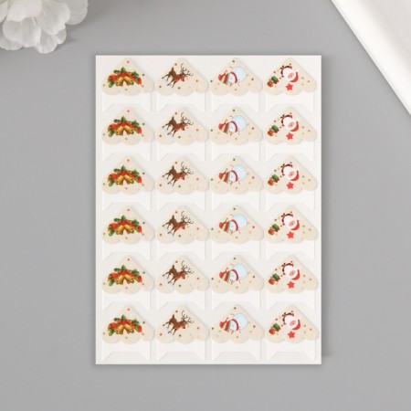 A set of corners with a pocket for photos 24 corners "New Year" 12.5x9 cm