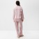 Female pajamas (shirt, trousers) kaftan "strip", powder, size 52-54
