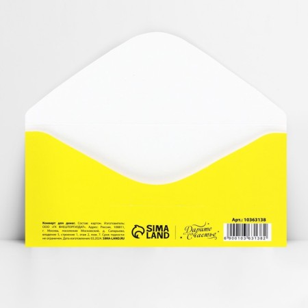 Money envelope "Happy Birthday!", Montrustriki, 16.5 x 8 cm-4