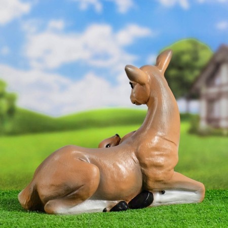 Garden figure "Deer with a deer" of gypsum good souvenirs, 39 cm, medium, brown-2