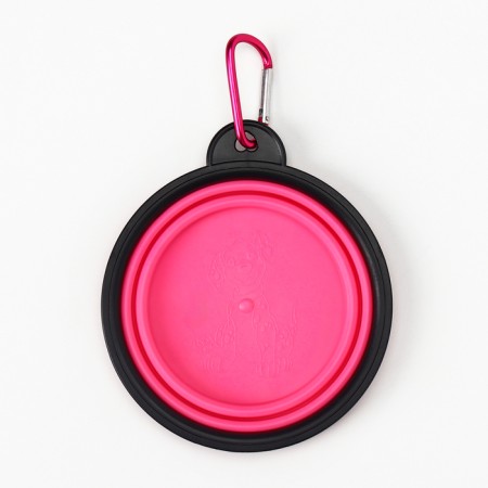 Silicone bowl, folding, 250 ml, 13 cm, pink 6253509-5