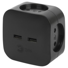 Razeler electric era SP-4-USB-B to 4 outlets + 2xusb 2400ma, without ground 10a (black)