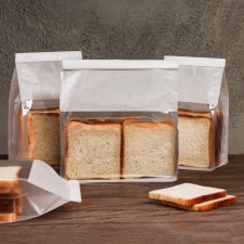 Paper package, with a window, rectangular bottom, white, 22 x 11 x 28 cm