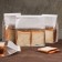 Paper package, with a window, rectangular bottom, white, 22 x 11 x 28 cm