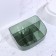 Organizer for storing cosmetic supplies "Green", 6 sections, 23 × 15.5 × 11 cm, translucent/green color