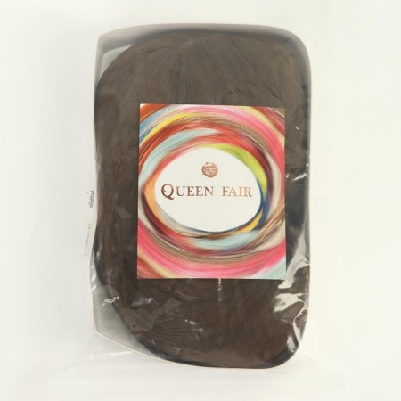 Artificial wig, with a bang, imitation of the skin, 30 cm, brown color-8