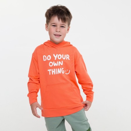 Children's sweatshirt, coral color, height 122 cm