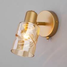 Wall lamp EUROSVET ANSA 20120/1, E14, 1x40W, 100x190x150 mm, color pearl gold