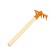 Small straight rakes, 5 twisted teeth, length 41 cm, metal, wooden handle