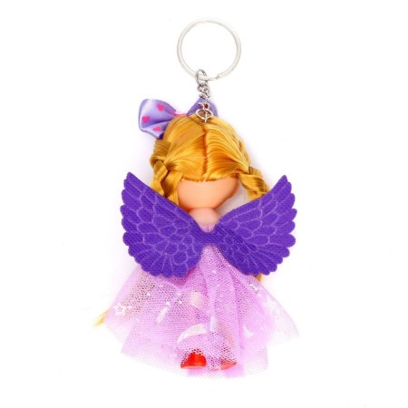 Doll "Julia" on a key fob, with wings, color mix-1