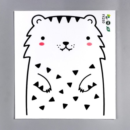 Stick plastic interior black "tiger" 29x26 cm-1