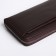 Male purse-clate on a zipper, brown color