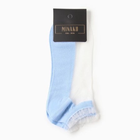 Women's socks glass minku color blue, size 36-37 (23 cm)-4