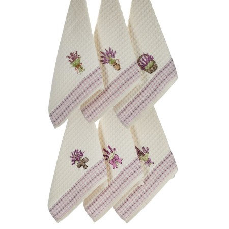 A set of waffle towels Diva Afrodita Ceylin "Lavender", size 50x70 cm, 6 pcs-2