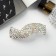 Linetta-volume hairpin "waves" waves, 8.5 cm, silver