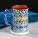 Rishtan ceramics mug "Flowers", 500 ml, blue mix