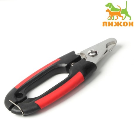 Small side claws with rounded rubber handles, a hole of 8 mm, black with red