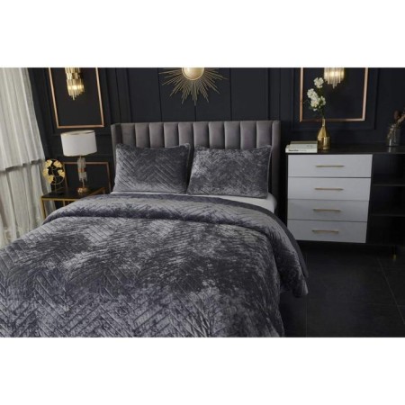 A set with a blanket "Fernand", size 240x260 cm, 50x70 cm - 2 pcs, color gray-8