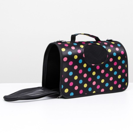 Bag - carrying for animals "peas", black, size S, 37.5 x 17 x 22 cm-2