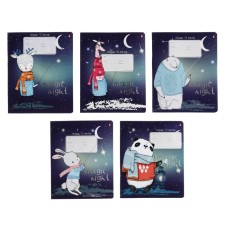 Notebook 12 sheets in the Magic Night line, covered cardboard, foil, mix