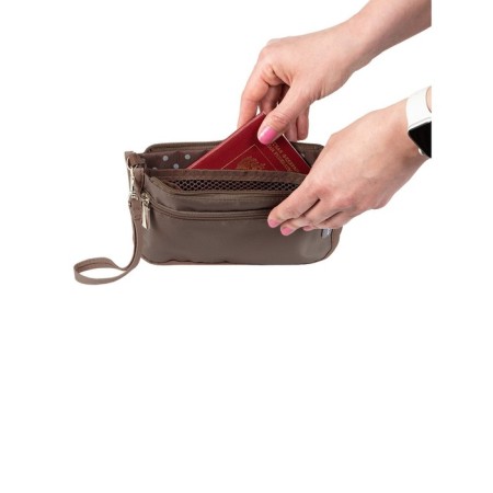 Sofia Mini organizer for the bag, 22x13x4.5 cm, 7 pockets, brown-4