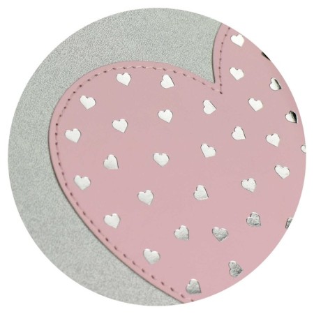 School diary for grades 1-11 heart, firm covering with foam, artificial leather, application, foil embossing, liesse, 48 sheets, universal cheat sheet, block 80g/m2-1