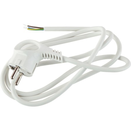 Network cord with a fork ERA U-3X1-2M-W with a grounding 2 m, PVS 3x1mm2, white