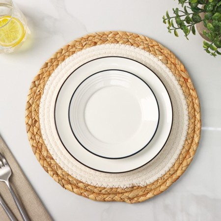 Serving napkin on the table "Meg", 30 × 30 cm, white color-2
