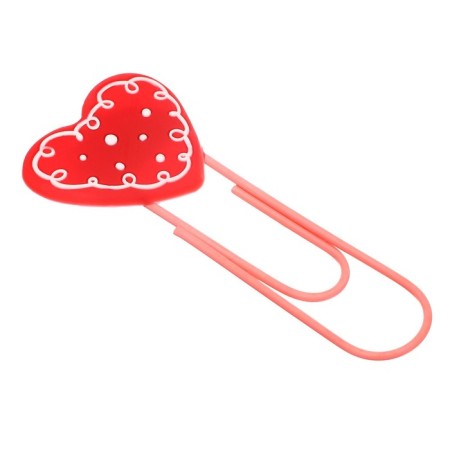 The bookmark is large, 11 cm "heart", mix-8