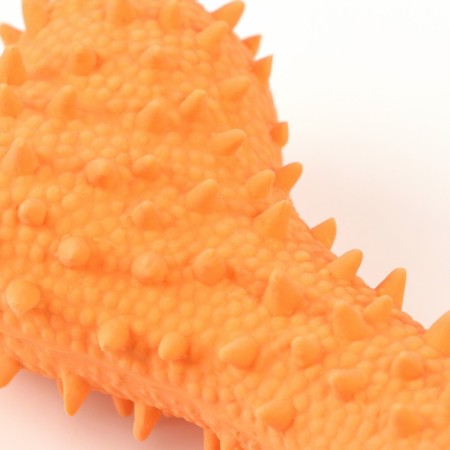 Fresh toy for dogs from latex "Bent bone", 14 cm, orange-3