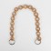 A chain for a bag, with carbines, wooden, d = 2.5/3 cm, 60 cm, brown/gold color