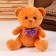 Soft toy "Bear" with a bow, 20 cm, brown color