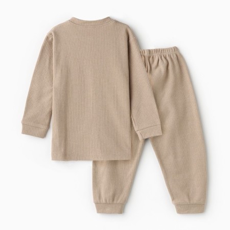 Kit (blouse, trousers) children, beige color, height 80 cm-7