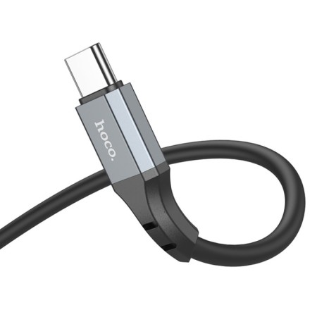 Hoco X92, Type-C cable-Type-s, 3 a, 3 m, silicone braid, black-5