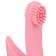 Silicone teether "swan", pink color, crush me