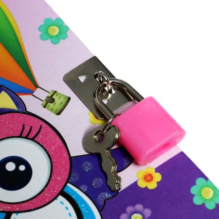 Notebook Gift A6, 45 sheets, on the castle, on the crest, line, "owl", mix-4