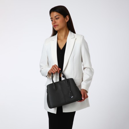 Women's bag on magnet Textura, average size, dark gray color-7