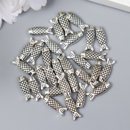 Busina for creativity Metal "Fish" silver g084b999 0.5x1.5 cm-2