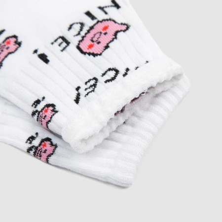 Women's socks minku "nice", white color, size 38-39 (25 cm)-1