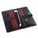 Portmone on the button, 3 departments for bills, 6-rarthes, 1-Monet, black pulp