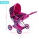 Stroller for dolls, winter-summer, 2 in 1, with carrying, basket, handle is regulated, metal frame