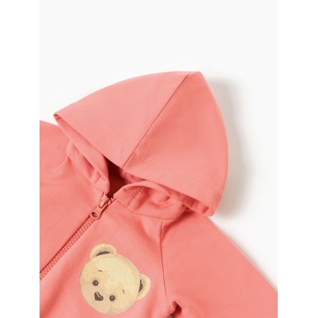 Costume: sweatshirt and pants crumb I Teddy Bear, height 86-92 cm, pink-1