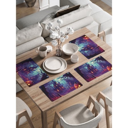 A set of napkins for setting the Table "Mysterious Night", rectangular, rounded edges, size 30x46 cm, 4 pcs