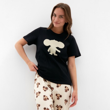 Female pajamas (T-shirt and trousers) KAFTAN Cheburashka size 52-54-1
