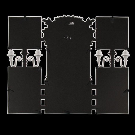 Photo frame plastic in 6 photos 9x9, 9x13, 10x15 cm "Flower arch" White 29x35 cm-3